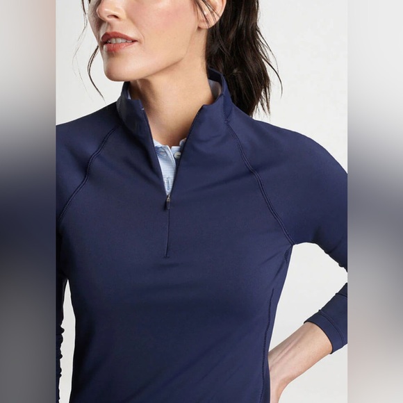 Peter Millar Sweater Womens L Raglan Sleeve Perth Layer 1/4 Zip Pullover UPF 50+ - Picture 1 of 7